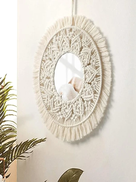 Macrame Wall Mirror-Boho