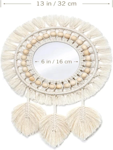 mirror with macram