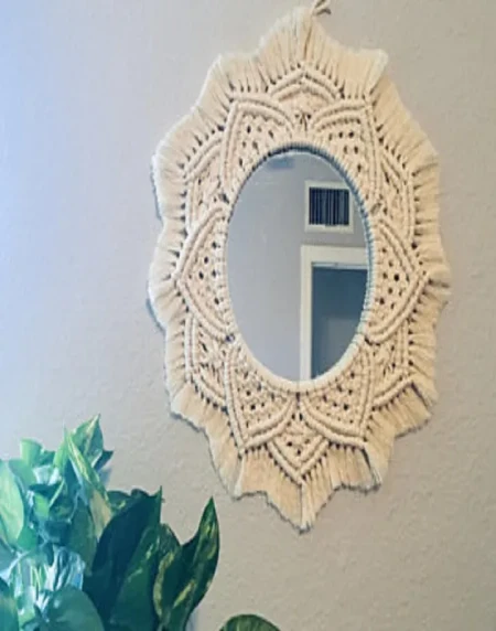 Wall Hanging Mirror with Handmade