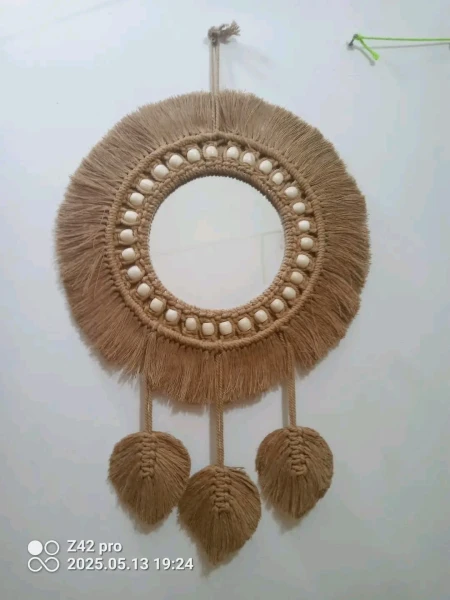 mirror with macrame