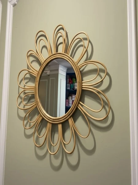 mirror with Rattan