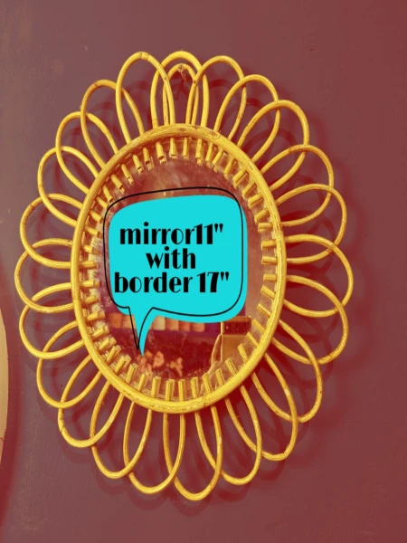 Rattan fram Mirror